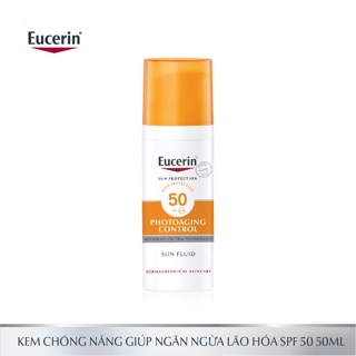Kem chống nắng giúp giảm nếp nhăn và ngăn ngừa lão hóa Eucerin Sun Fluid Photoaging Control SPF 50