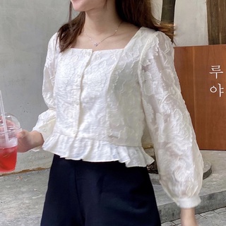 Áo hoa cổ vuông - MERR