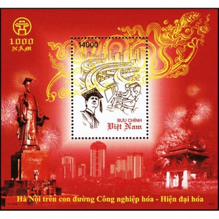 Tem sưu tập MS 997 Block Tem Việt Nam 1000 năm Thăng Long Hà Nội xây dựng và phát triển 2010