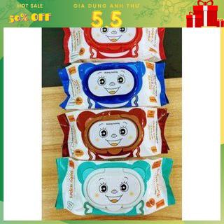 Khăn Ướt Cho Bé, Giấy Ướt Baby Hình Gấu 100 Tờ