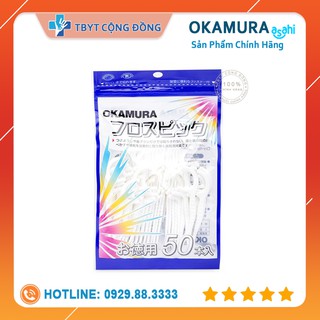 Tăm kẽ chỉ nha khoa OKAMURA chất lượng Nhật Bản (Bịch 50 cây/90 cây)