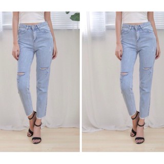Quần Jean Nữ Dáng Baggy Cạp Lưng Cao