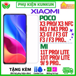 Kính Cường Lực TRONG SUỐT XIAOMI POCO X3 PRO/X3 NFC/ X3/ M3/F3/GT/PRO/ MI 10T PRO/11T PRO/9/9T/10T/LITE- MIẾNG DÁN FULL