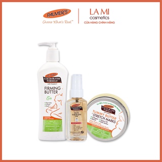 Bộ sản phẩm giảm rạn da sau sinh Palmer's (Lotion săn chắc da sau sinh, Bơ đậm đặc, Dầu massage toàn thân 60ml)