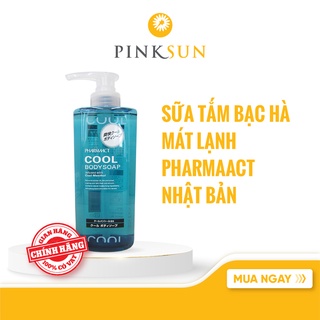 Sữa Tắm Bạc Hà Mát Lạnh Pharmaact Nhật Bản Dành Cho Nam 600ml - Khử Mùi Hôi, Mát Cơ Thể