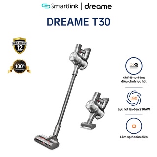 Máy hút bụi cầm tay không dây Dreame T30 - Lực hút mạnh &amp; Giảm tiếng ồn - Trọng lượng nhẹ chỉ 1.67kg - Hàng chính hãng