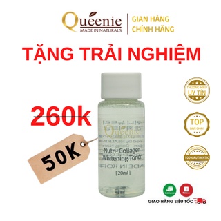 Nước Hoa Hồng Queenie Bổ Sung Collagen Trắng Da 20ml [SP Trải Nghiệm]