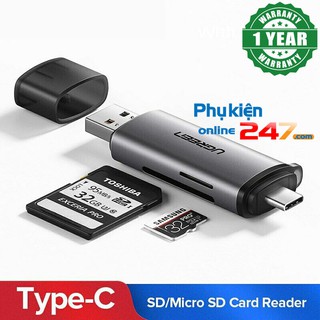 Đầu đọc thẻ nhớ SD, TF chân Type C, USB 3.0