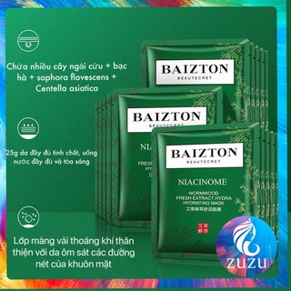[N118]  Mặt nạ sạch mụn kháng khuẩn chiết xuất ngải tây thảo dược làm sạch sâu và hạn chế tối đa mụn ẩn, mụn cám da sần