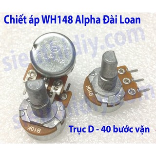 Chiết áp WH148 Alpha chính hãng Đài Loan trục D vặn 40 bước