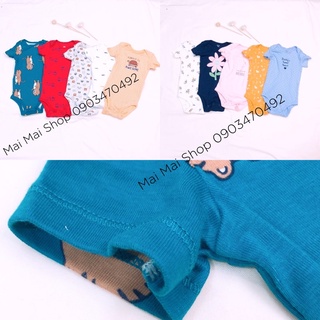 (sale)Set 5 body chip cộc tay màu ngẫu nhiên chất cotton mát cho bé 0-24 tháng