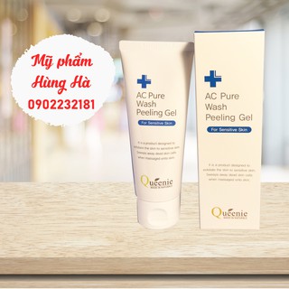 Tẩy tế bào chết mặt Queenie, tẩy da chết mặt, dạng gel, cho da nhạy cảm, dầu mụn Queenie Ac Pure 100ml