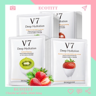 Mặt nạ giấy chống lão hóa dưỡng da trắng da dưỡng ẩm giảm mụn V7 Bioaqua ECOTITT MN21