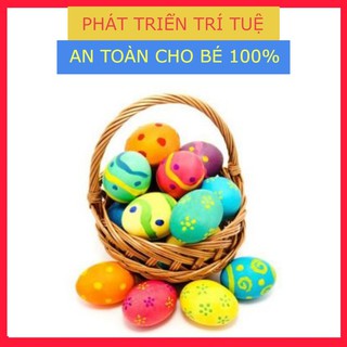 Đồ chơi Xúc xắc trứng gỗ nhiều màu thông minh Cho Bé (Đồ Chơi Trẻ Em)