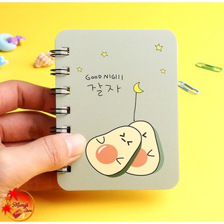 [Có chọn mẫu] Sổ Mini gáy lò xo hình quả bơ