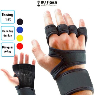 Găng tay tập gym cụt ngón LâmSport thoáng mát, bao tay hở ngón cho cả nam và nữ