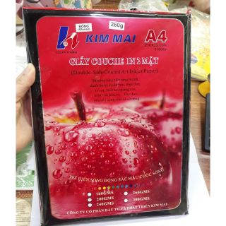 Giấy couche kim mai 2 mặt bóng ĐL 260g
