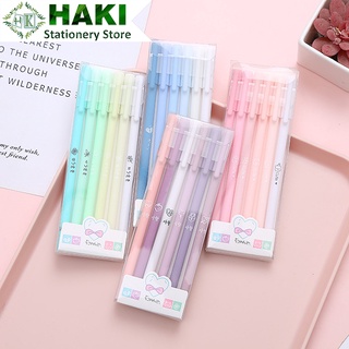 Bút mực gel Morandi HAKI hộp 6 bút màu retro ngòi 0.5mm dễ thương B53