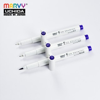 [Mã LT50 giảm 50k đơn 250k] Bút Line Đi Nét Chuyên Nghiệp Marvy Uchida 4600 màu xanh