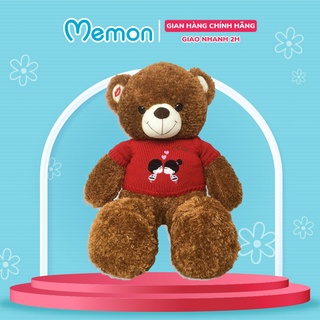 [Mã LIFEMALL2505 giảm 10% đơn 250K] Gấu Bông Teddy Áo Len Kiss Cao Cấp Memon