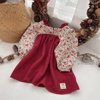 P'ti chou - Váy nhung hoa nhí Hanbok cho bé gái từ 8kg - 20kg