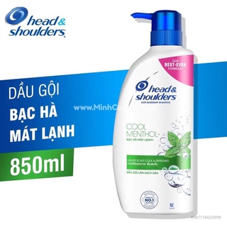 Dầu Gội head&amp;shoulders Bạc Hà Sạch Gàu Mát Lạnh 850g