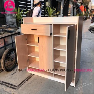 Tủ giày nhựa đẹp vân gỗ - Giá tại xưởng