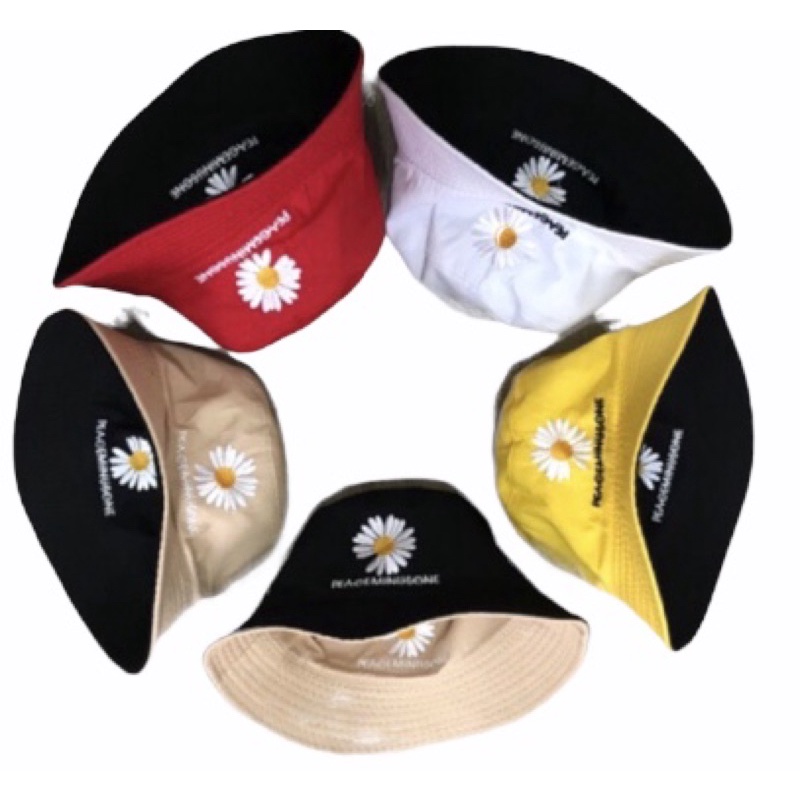 NÓN BUCKET 2 MẶT _ BÔNG CÚC 2 MẶT