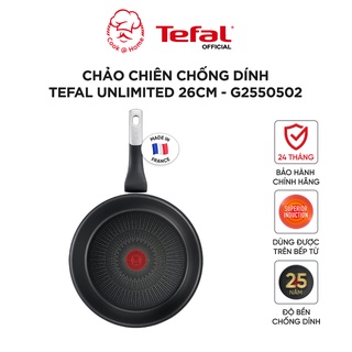 Chảo chiên chống dính Tefal Unlimited đế từ nhập khẩu cao cấp 26cm G2550502