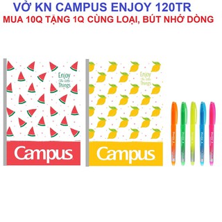 [GIAO HOẢ TỐC] Vở KN Campus Enjoy 120 trang - Mua 10 tặng 1, bút nhớ dòng