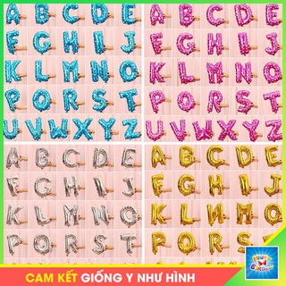 Bong bóng chữ cái trang trí sinh nhật cỡ 40cm 5 màu #TrangTriSinhNhat