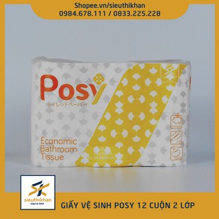 Giấy vệ sinh Posy 12 cuộn 2 lớp | SIÊU THỊ KHĂN