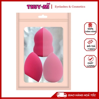 Túi 3 bông mút trang điểm mềm mịn nhiều hình