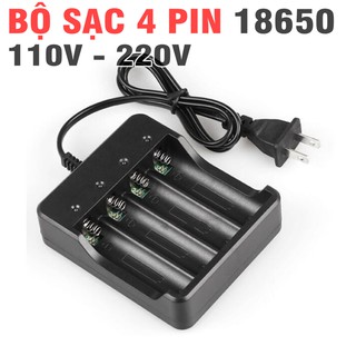 Sạc pin 18650 4 pin đồng thời cùng lúc sử dụng điện 110v 220v