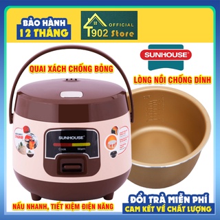 Nồi Cơm Điện Mini Sunhouse SHD8208C Dung Tích 1 Lít Có Chống Dính, Bảo Hành Chính Hãng