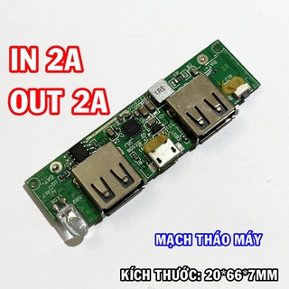 Mạch sạc dự phòng 5V2A tháo máy 2 cổng