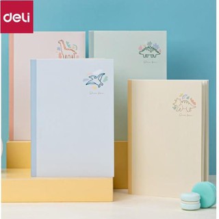 Sổ ghi chép khâu gáy nhiều hình khủng long 60 trang 70g Deli - 1 quyển size A5 - Nhiều màu sắc FA560-N06 [Deli]