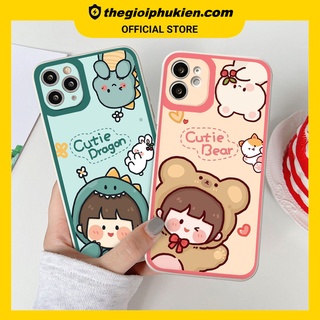 Ốp iphone - Ốp lưng iphone cạnh vuông viền camera Roro cutie dành cho ip 6 đến 14promax - ng014