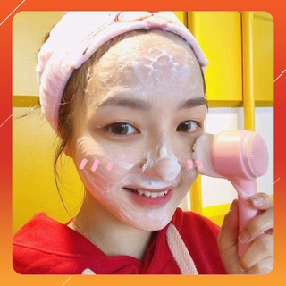 Cọ rửa mặt và massage 2 đầu silicon siêu mềm
