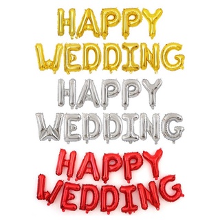 BÓNG NHÔM HAPPY WEDDING, SET CHỮ HAPPY WEDDING TRANG TRÍ TIỆC CƯỚI, PHÒNG TÂN HÔN, BỘ BÓNG CHỮ MỪNG ĐÁM CƯỚI