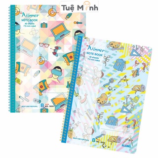 [Mã LIFE1404ALL50K giảm 10% đơn 200K] Vở Klong 80 trang kẻ ngang gáy lò xo MS 560H Winner bìa dễ thương, sổ Klong