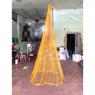 Chài Dù Quăng Cá , Tôm , Nghệ Nhân gia công ( tặng dây thả ) , chiều cao 4m, mắt nhỏ 6li  chất liệu dù SinGaPo nhập khẩu