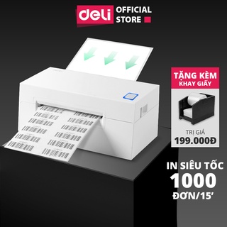 Máy In Nhiệt Deli In Đơn Hàng, Hóa Đơn, Tem Mã Vạch, Logo Tự Dán - Kết Nối USB, Tốc Độ In 1 Đơn/s  - DL-760D
