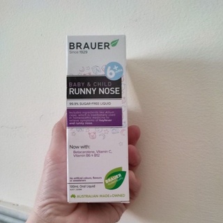 BRAUER Baby &amp; Child Runny nose 100ml hỗ trợ làm giảm sổ mũi, chảy nước mũi, nghẹt mũi