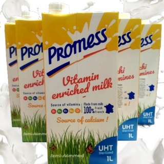 PHÚ NHUẬN Hộp 1L Sữa Tươi PROMESS VITAMIN Không Đường. Nhập Khẩu Pháp