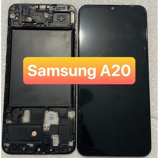 màn hình samsung A20 / A205f liền khung phôi to