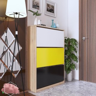 Tủ Giày Thông Minh IGA Cánh Lật Cất Giữ 24 Đôi Giày Vân Gỗ Sồi-GP20.5