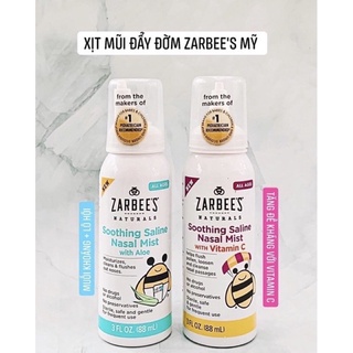 Xịt mũi lô hội - Vitamin C Zarbee's Naturals cho bé lọ 88ml [OH BABIES]