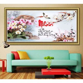 TRANH THÊU CHỮ THẬP chữ nhẫn  LV3336