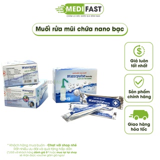 Muối rửa vệ sinh mũi xoang Waterpulse Nano Ag - Muối biển tinh khiết chăm sóc mũi xoang - Hộp 15 gói